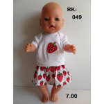 Shirt met rok, aardbei